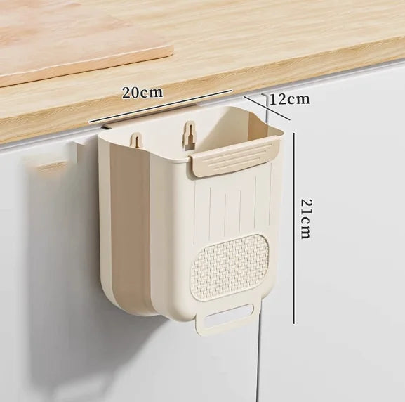 Elevate Your Kitchen Organization with Our Stylish Wall Mounted Folding Trash Can - Perfect for Cabinets and Space-Saving Solutions!