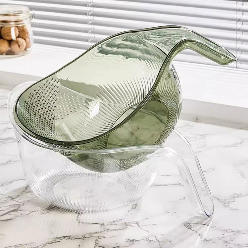 Versatile Rice Washing Colander - Perfect for Fruits, Vegetables, and More!