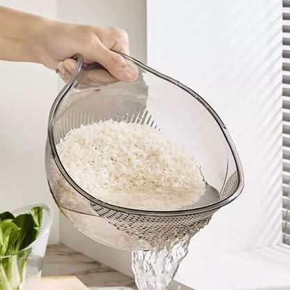 Versatile Rice Washing Colander - Perfect for Fruits, Vegetables, and More!