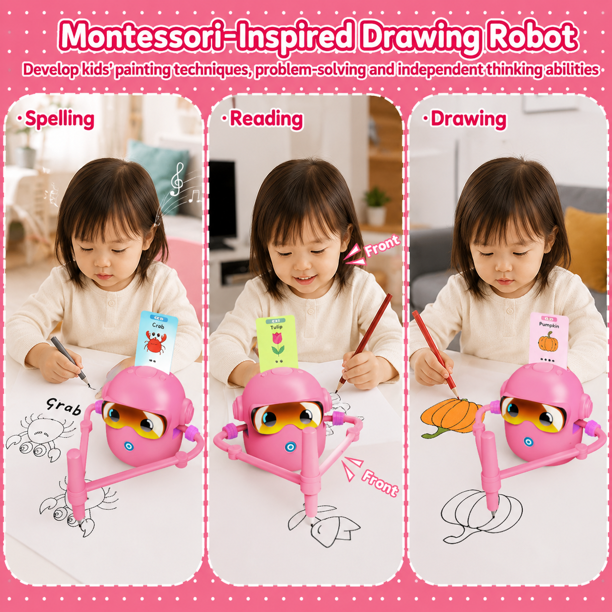 SparkSeason SketchBot for Kids -screen free Activity