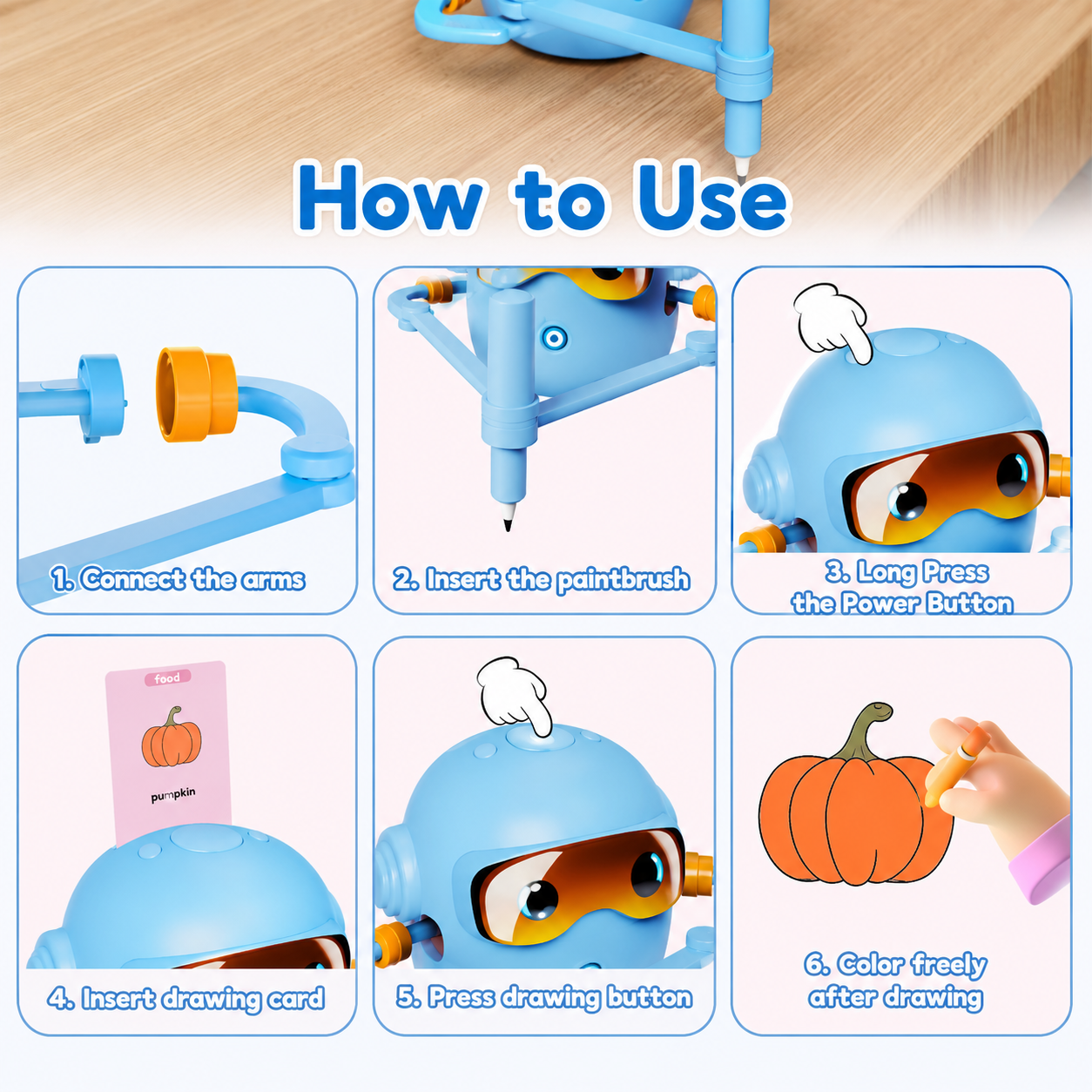 SparkSeason SketchBot for Kids -screen free Activity