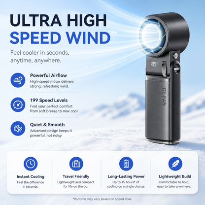 SparkSeasons™ GlacierPro LED Cooling Fan