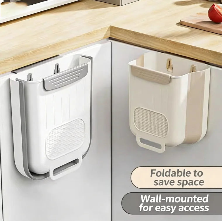 Elevate Your Kitchen Organization with Our Stylish Wall Mounted Folding Trash Can - Perfect for Cabinets and Space-Saving Solutions!