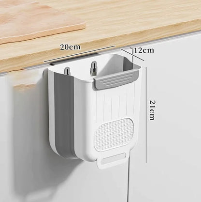 Elevate Your Kitchen Organization with Our Stylish Wall Mounted Folding Trash Can - Perfect for Cabinets and Space-Saving Solutions!