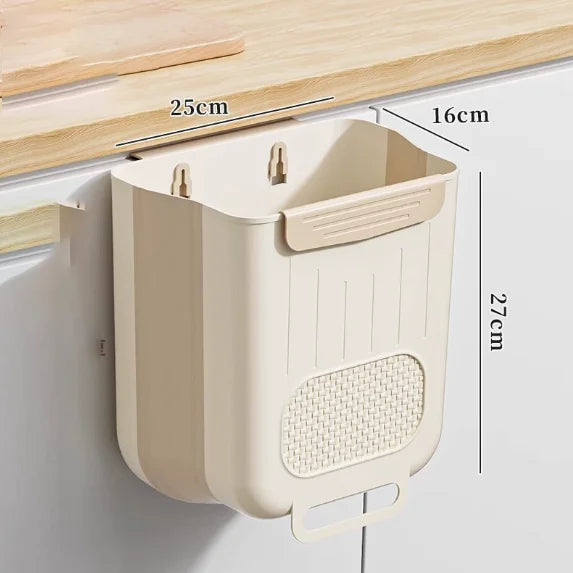 Elevate Your Kitchen Organization with Our Stylish Wall Mounted Folding Trash Can - Perfect for Cabinets and Space-Saving Solutions!