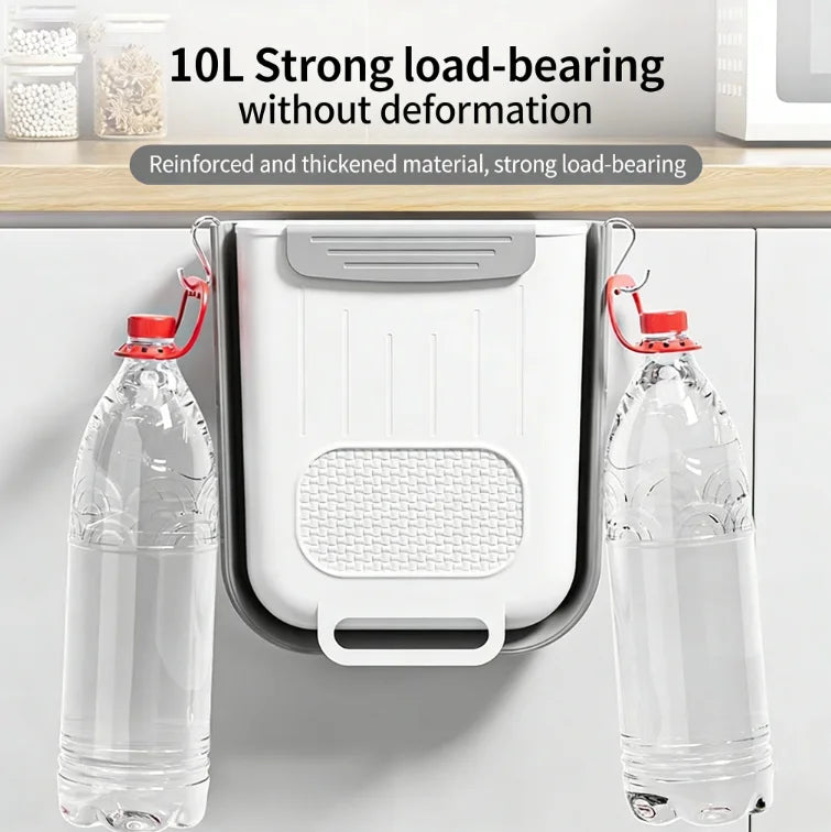 Elevate Your Kitchen Organization with Our Stylish Wall Mounted Folding Trash Can - Perfect for Cabinets and Space-Saving Solutions!