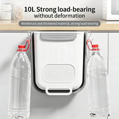 Elevate Your Kitchen Organization with Our Stylish Wall Mounted Folding Trash Can - Perfect for Cabinets and Space-Saving Solutions!