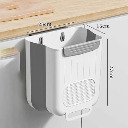 Elevate Your Kitchen Organization with Our Stylish Wall Mounted Folding Trash Can - Perfect for Cabinets and Space-Saving Solutions!