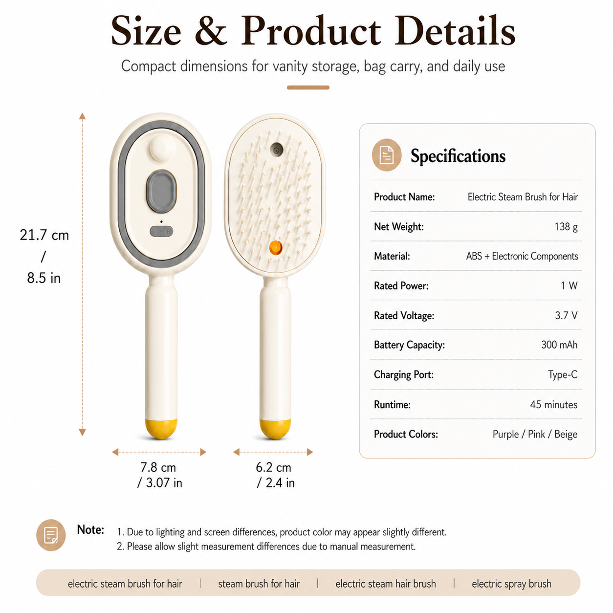 SparkSeasons™ ScalpMist Pro™ Hair Care Brush