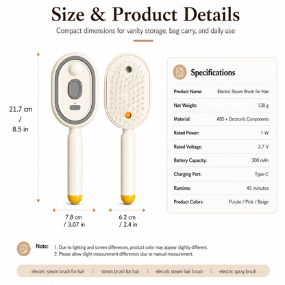SparkSeasons™ ScalpMist Pro™ Hair Care Brush