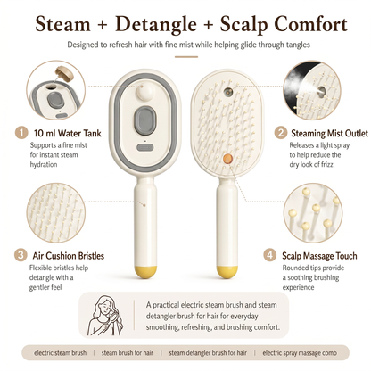 SparkSeasons™ ScalpMist Pro™ Hair Care Brush