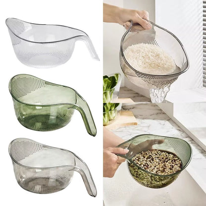 Versatile Rice Washing Colander - Perfect for Fruits, Vegetables, and More!