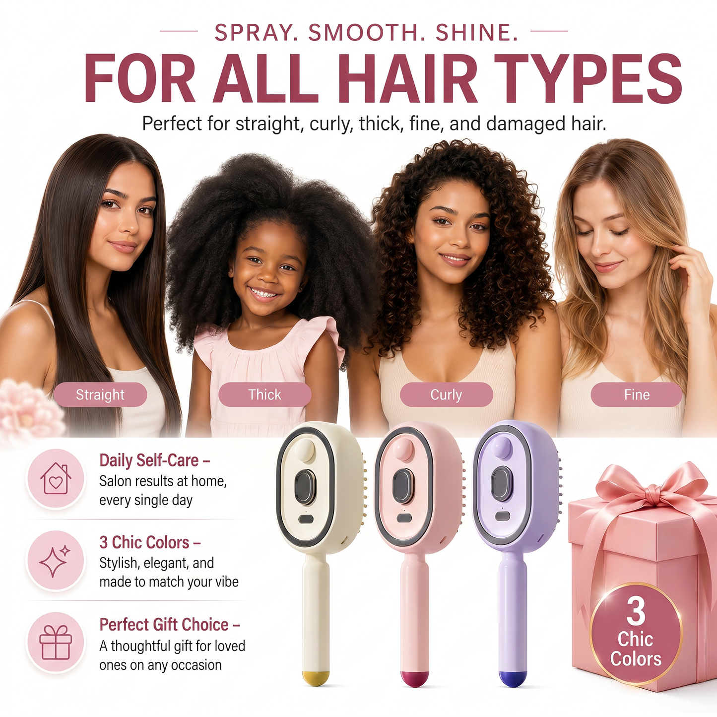 SparkSeasons™ ScalpMist Pro™ Hair Care Brush