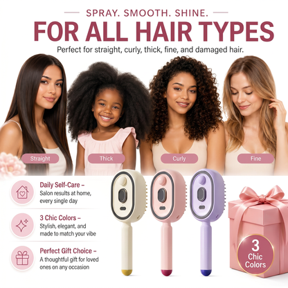 SparkSeasons™ ScalpMist Pro™ Hair Care Brush