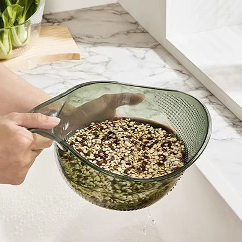 Versatile Rice Washing Colander - Perfect for Fruits, Vegetables, and More!
