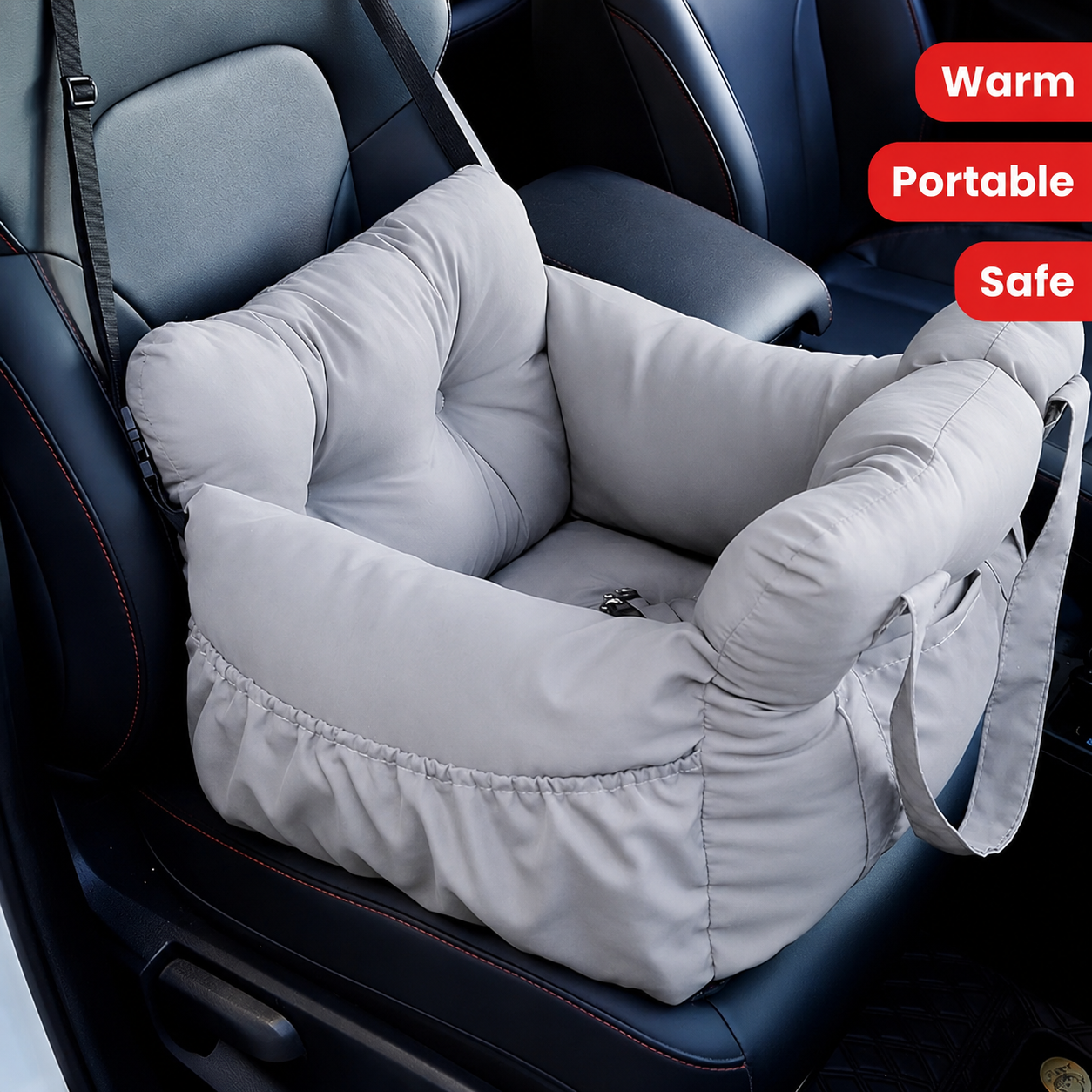 SparkSeasons™ CozyRide Safety Pet Car Seat
