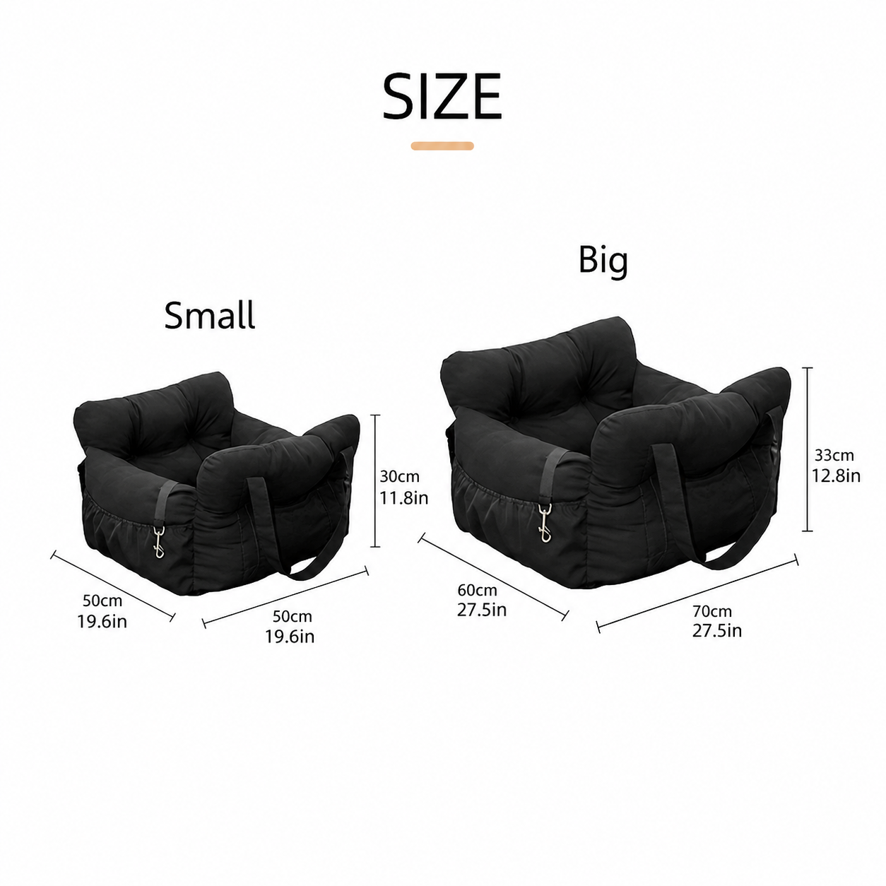 SparkSeasons™ CozyRide Safety Pet Car Seat